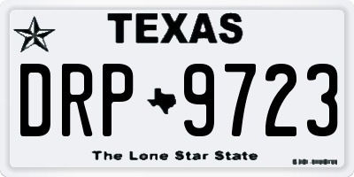 TX license plate DRP9723