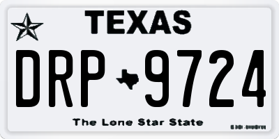TX license plate DRP9724
