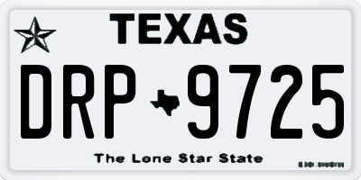 TX license plate DRP9725