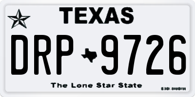 TX license plate DRP9726