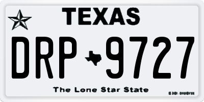 TX license plate DRP9727