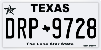 TX license plate DRP9728