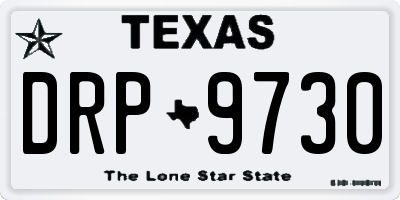 TX license plate DRP9730