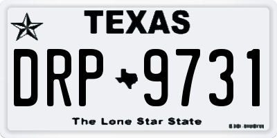 TX license plate DRP9731
