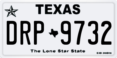 TX license plate DRP9732