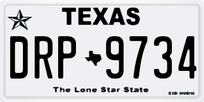 TX license plate DRP9734