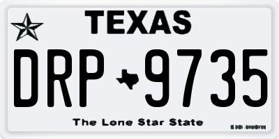 TX license plate DRP9735