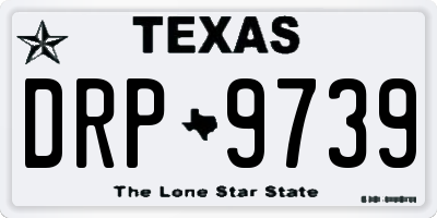 TX license plate DRP9739