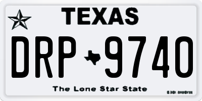 TX license plate DRP9740