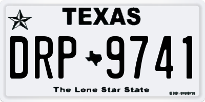 TX license plate DRP9741
