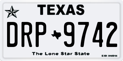 TX license plate DRP9742
