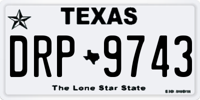 TX license plate DRP9743