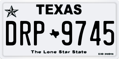 TX license plate DRP9745