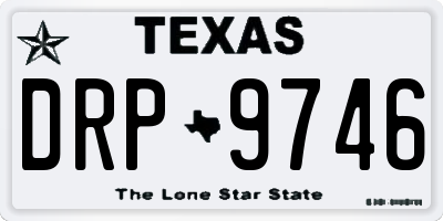 TX license plate DRP9746
