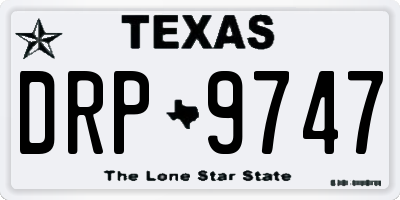 TX license plate DRP9747