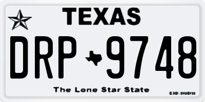 TX license plate DRP9748