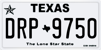 TX license plate DRP9750