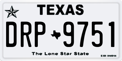 TX license plate DRP9751