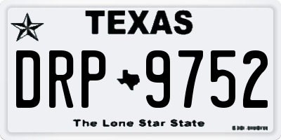 TX license plate DRP9752