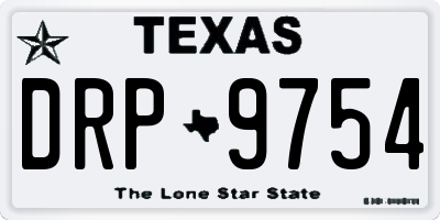 TX license plate DRP9754