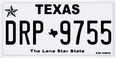 TX license plate DRP9755