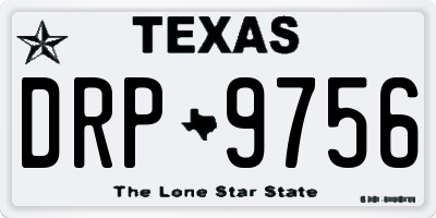 TX license plate DRP9756