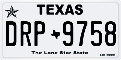 TX license plate DRP9758