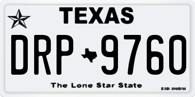 TX license plate DRP9760