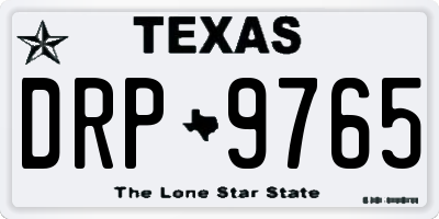 TX license plate DRP9765