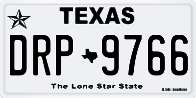 TX license plate DRP9766