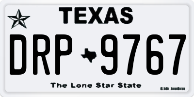 TX license plate DRP9767