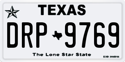 TX license plate DRP9769