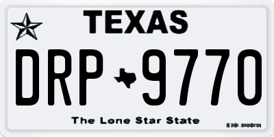 TX license plate DRP9770