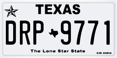 TX license plate DRP9771