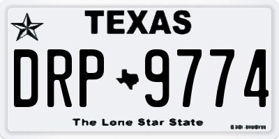 TX license plate DRP9774