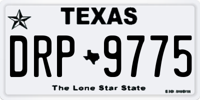 TX license plate DRP9775