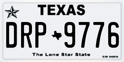 TX license plate DRP9776