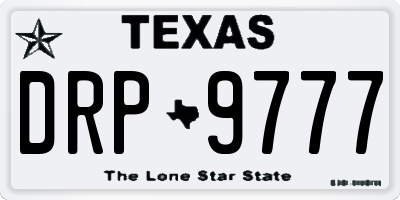 TX license plate DRP9777