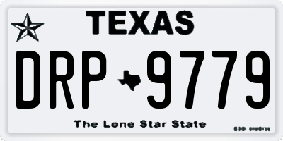 TX license plate DRP9779