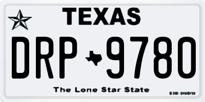 TX license plate DRP9780