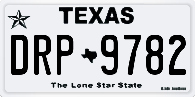 TX license plate DRP9782