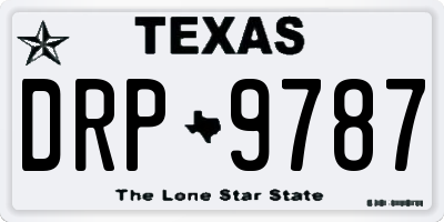 TX license plate DRP9787