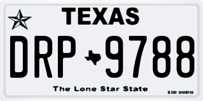 TX license plate DRP9788