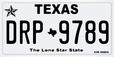 TX license plate DRP9789