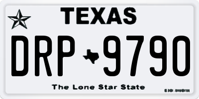 TX license plate DRP9790