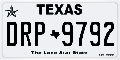 TX license plate DRP9792
