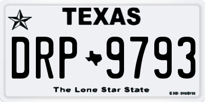 TX license plate DRP9793