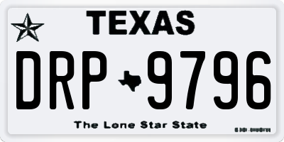 TX license plate DRP9796