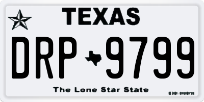 TX license plate DRP9799