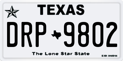 TX license plate DRP9802